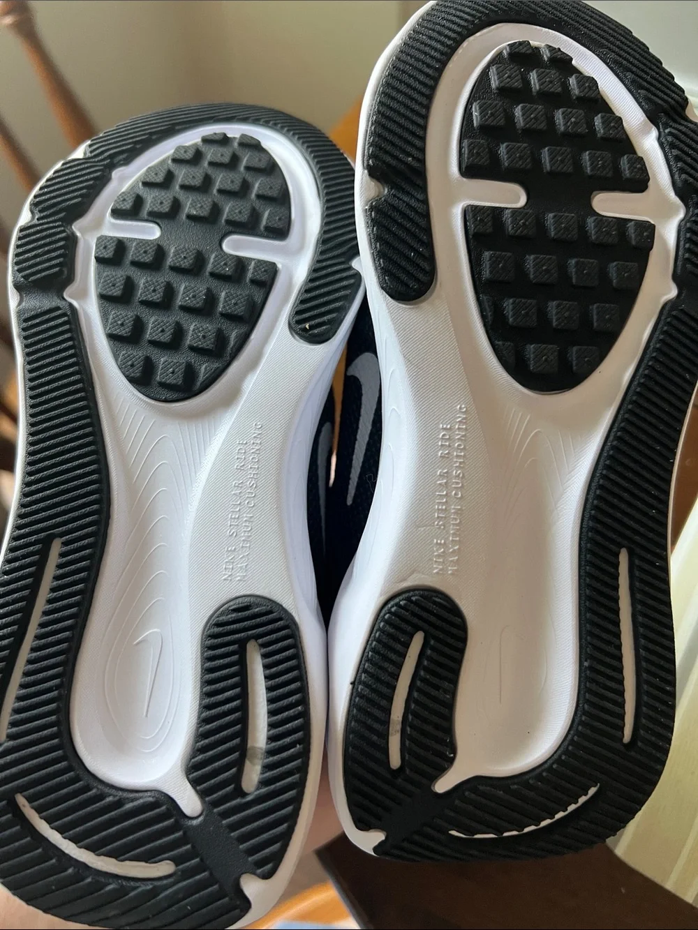 Nike Kids Black and White Velcro Athletic Sneakers
